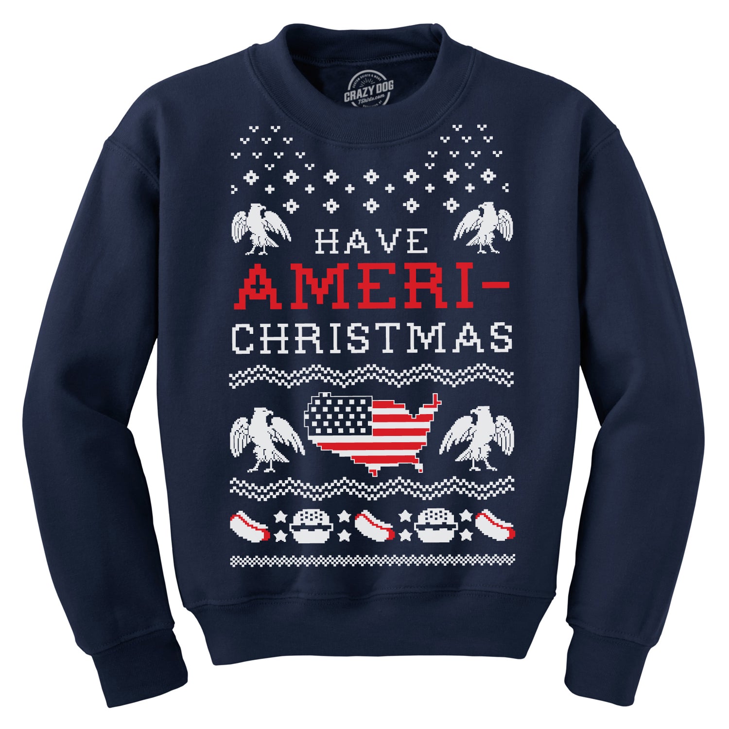Bonmartx Have Ameri-Christmas Crew Neck Sweatshirt